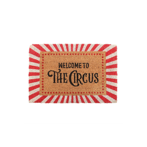 Red Welcome to the circus Doormat