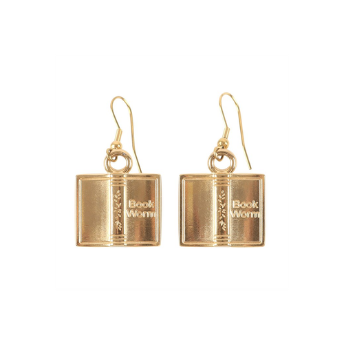 Book Worm Earrings