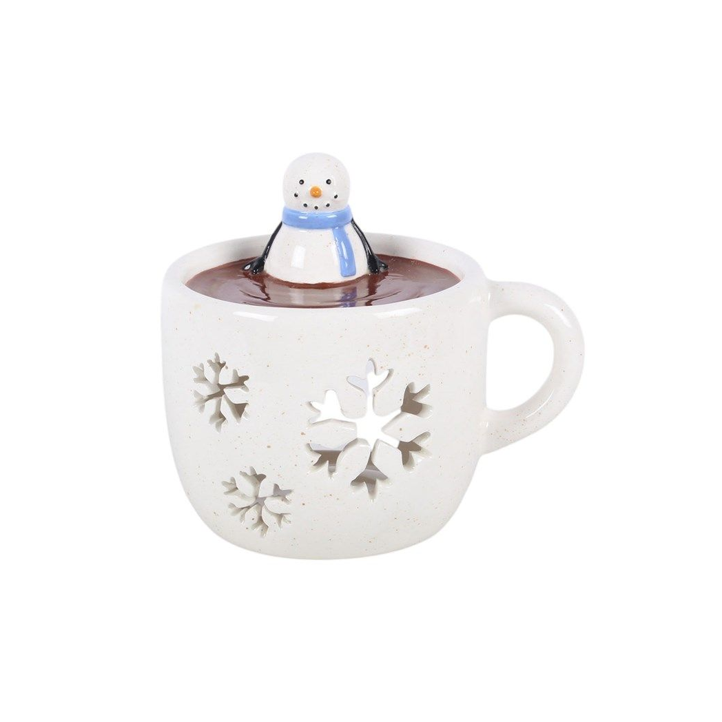 snowman Hot Chocolate oil Burner and Wax Warmer