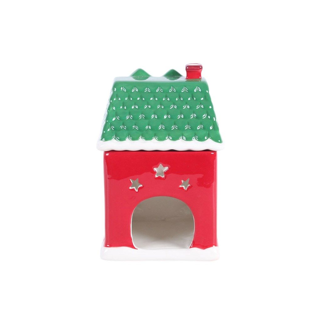Red Christmas House Oil Burner