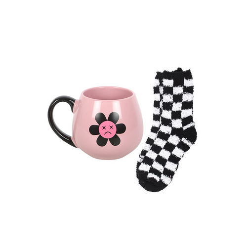 Sad Flower Mug and Socks Set