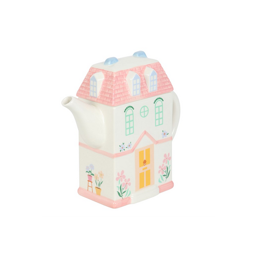Pastel House Shaped Teapot