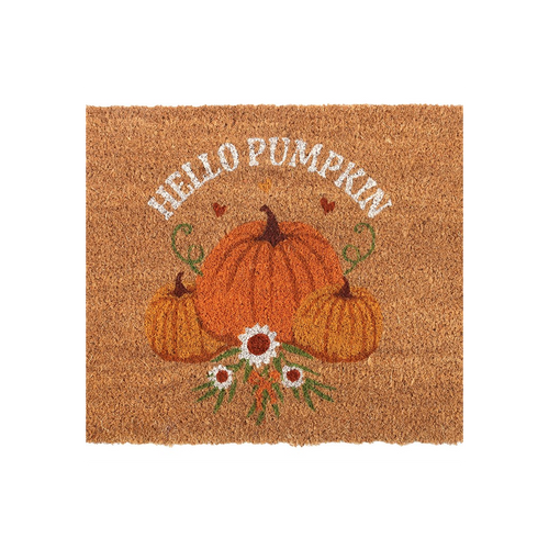 Natural Autumn Days Hello Pumpkin Doormat