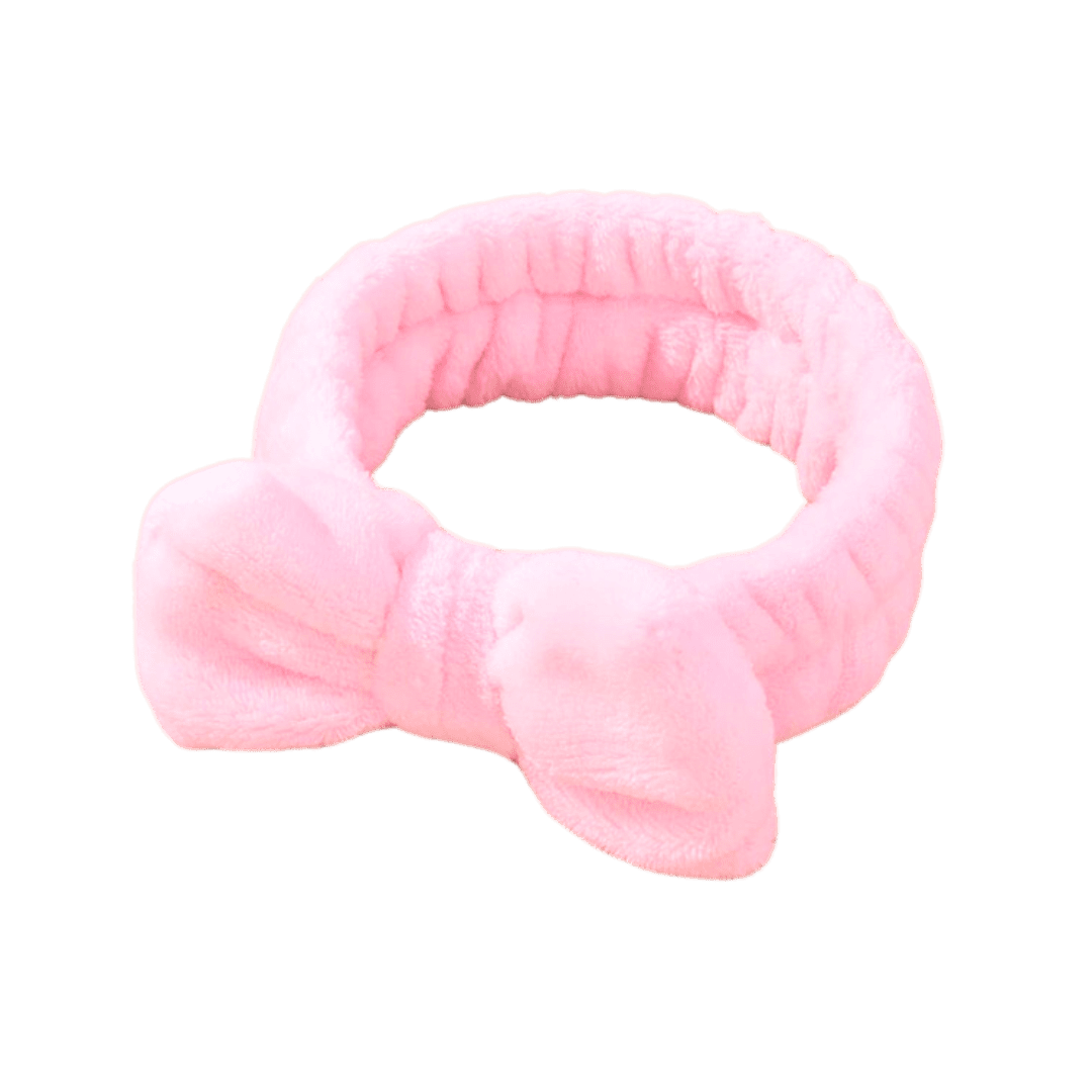 Barbie Pink Makeup Headband with Bow - Fluffy Beauty Hair Accessory
