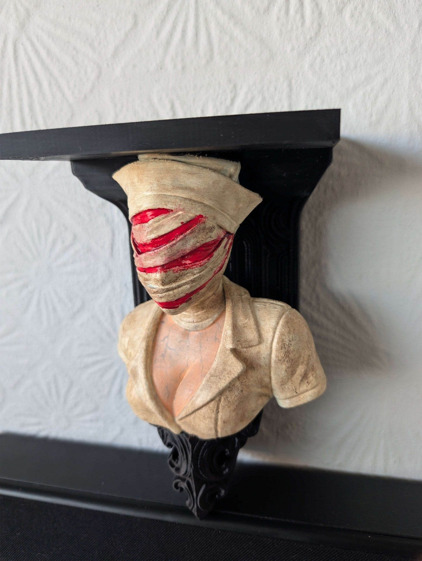 Silent Hill Nurse Wall Shelf | Horror Display Shelf | Handpainted Gothic Decor