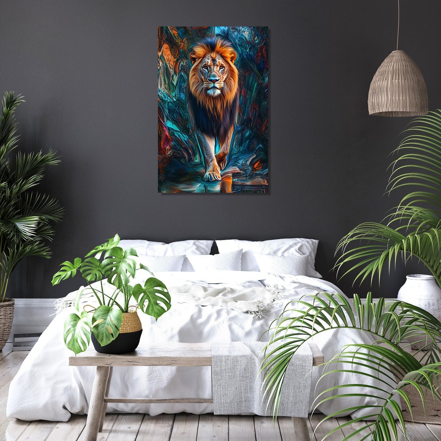 Regal Reflection Lion Canvas