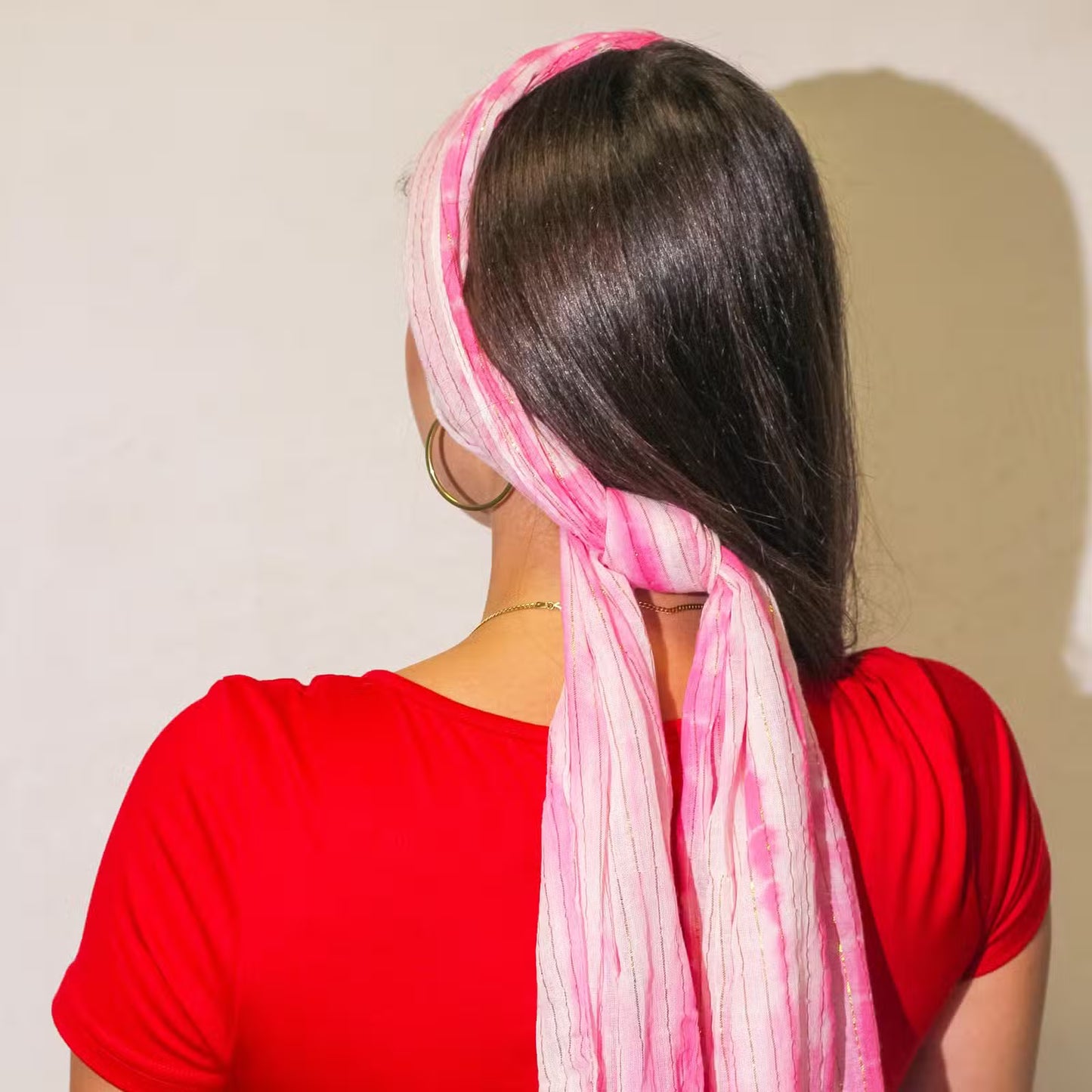 Nomad Sari Party Shine Scarf – Perfect Pink (180×50cm)