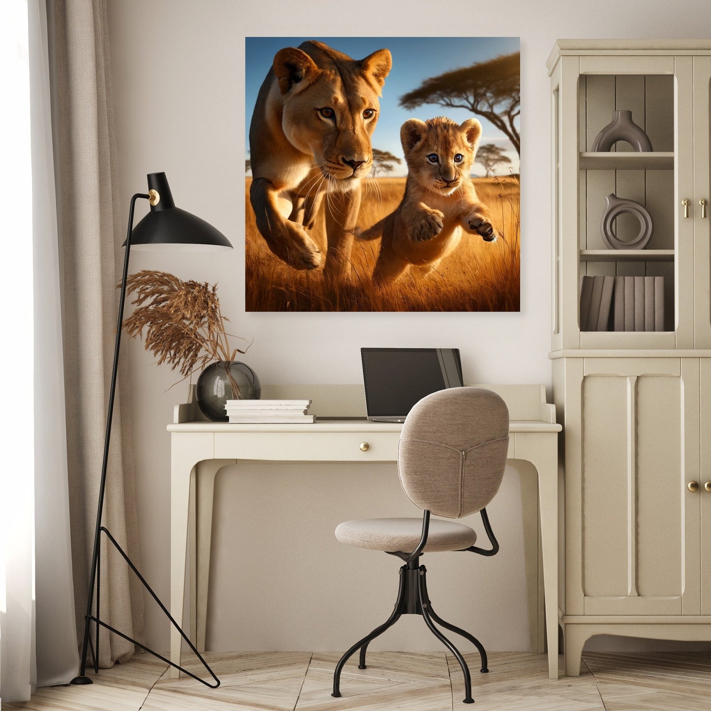 Playful Lions Canvas