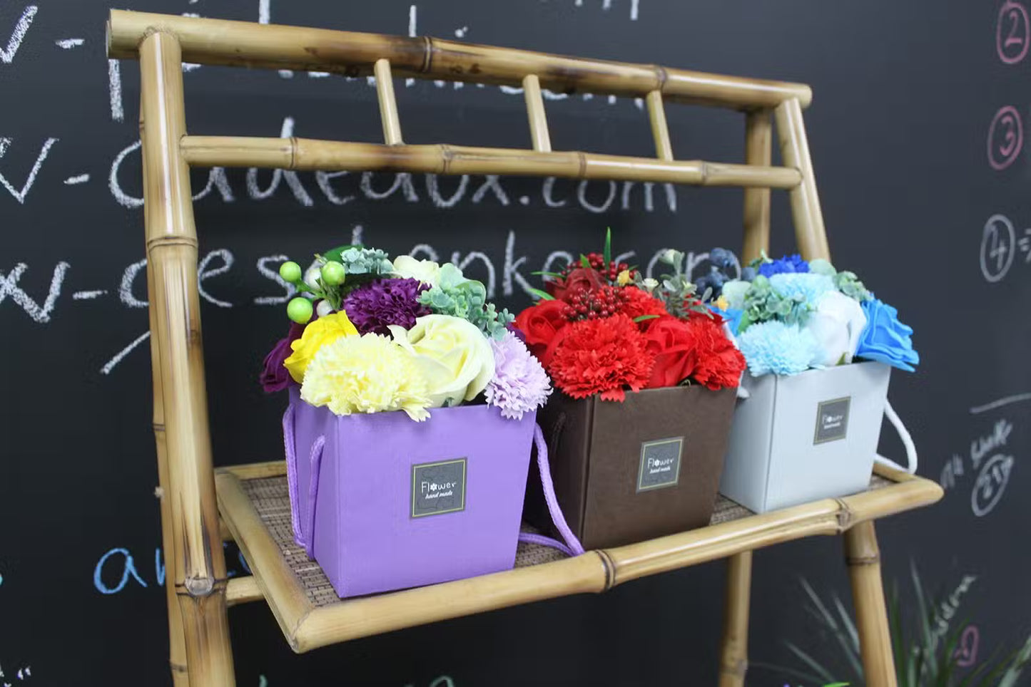Soap Flower Box Bouquet
