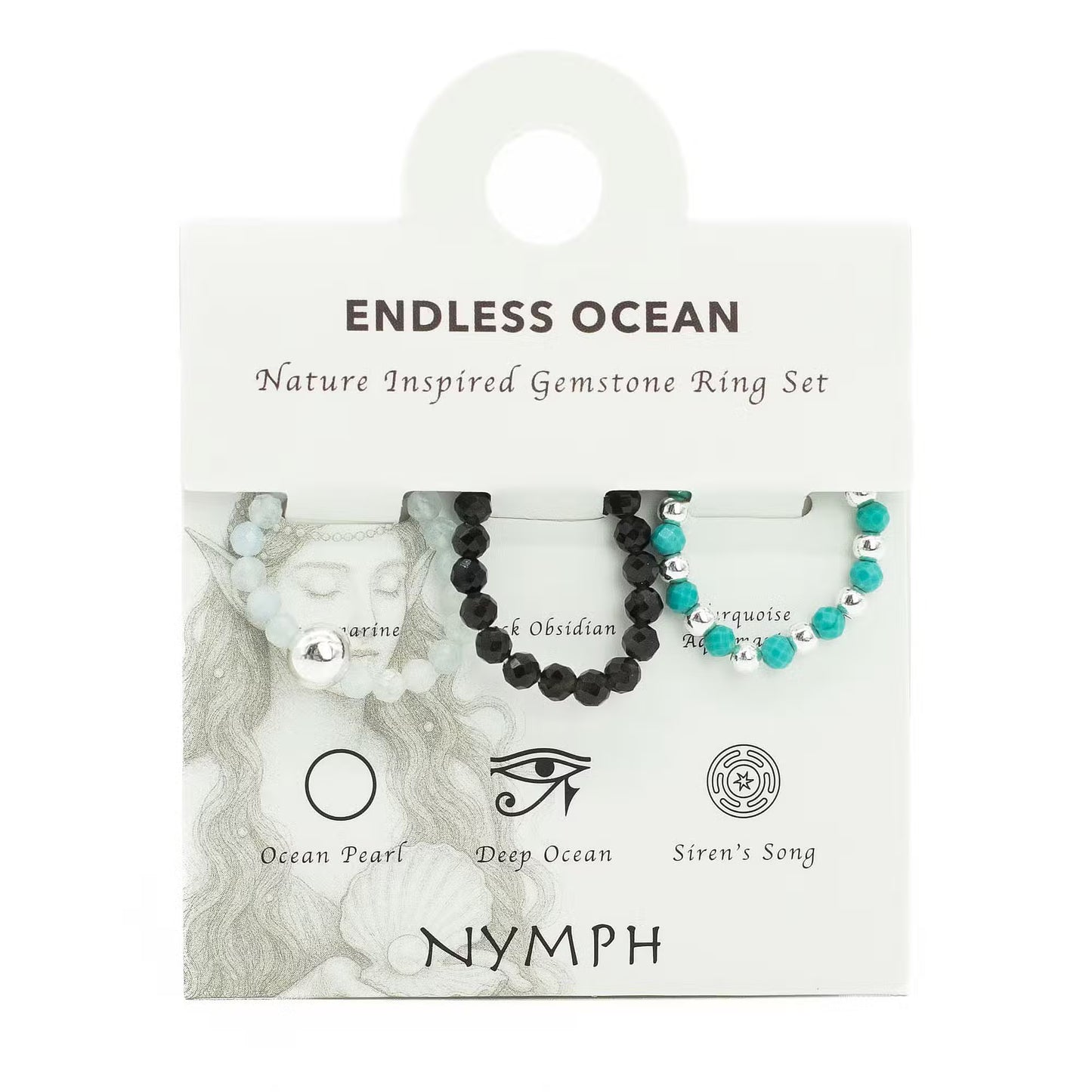 Nymph Nature Inspired Gemstone Ring Sets