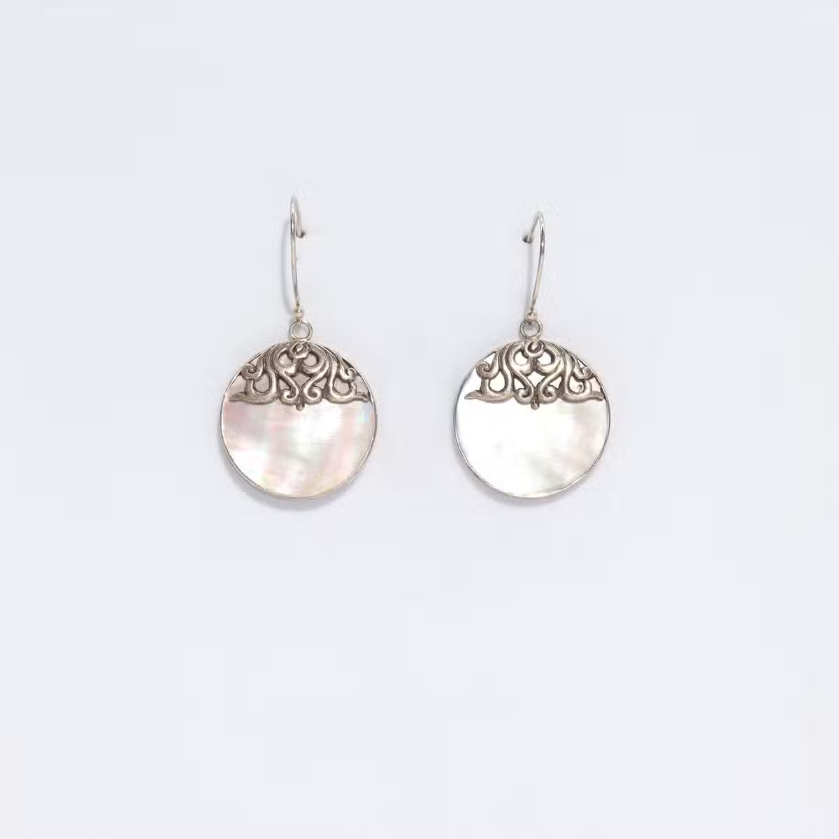 Shell & Silver Earings