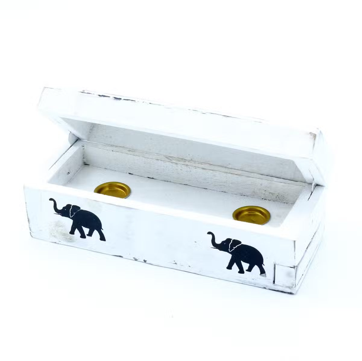 White Washed Incense Holders
