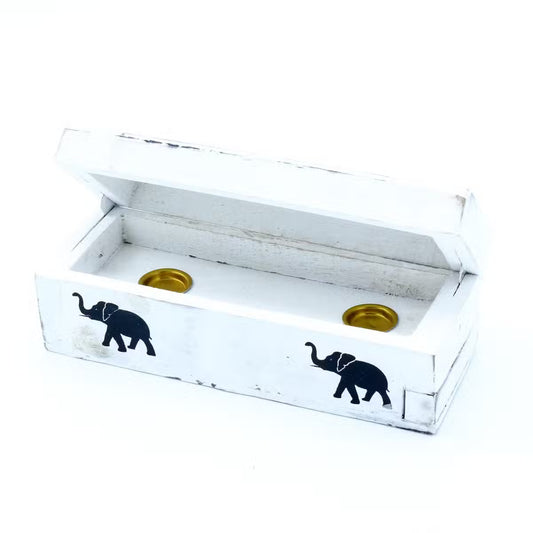 White Washed Incense Holders