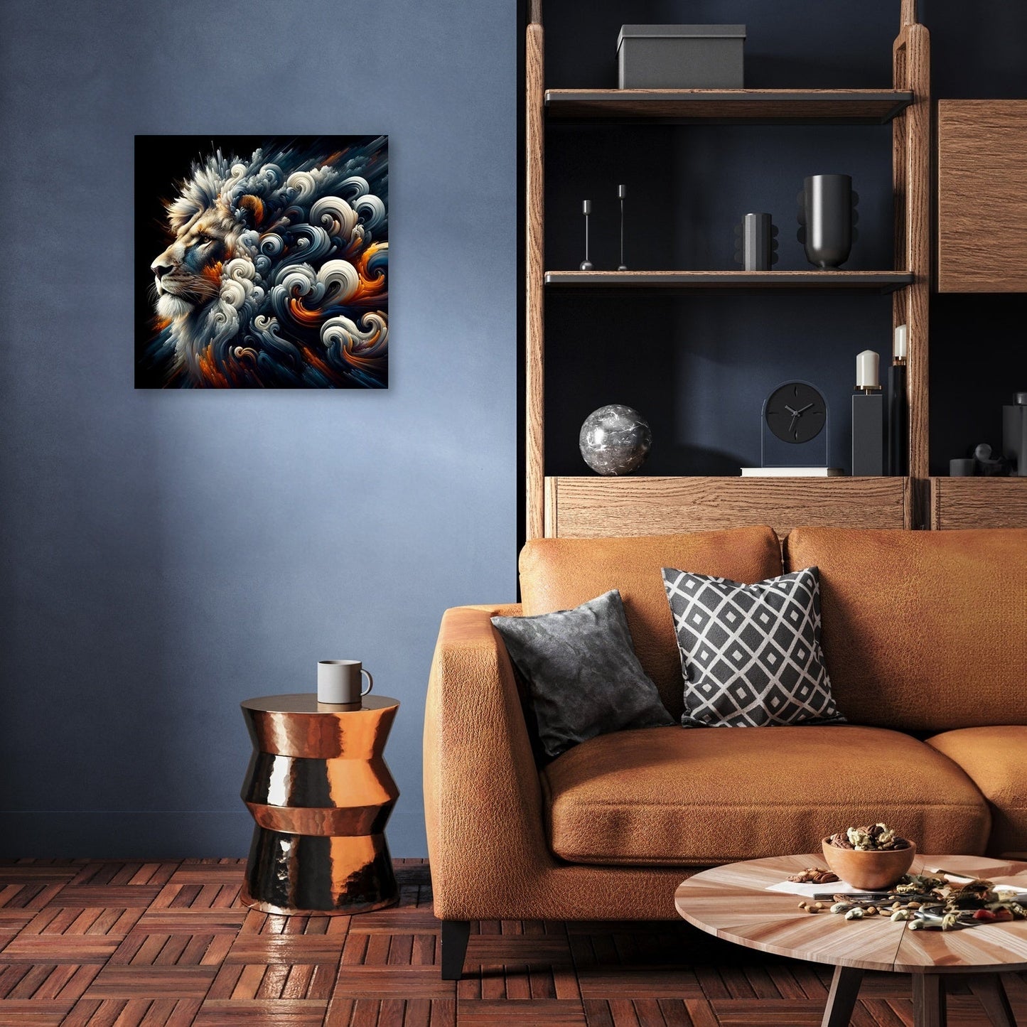 Lion's Abstract Grandeur Canvas
