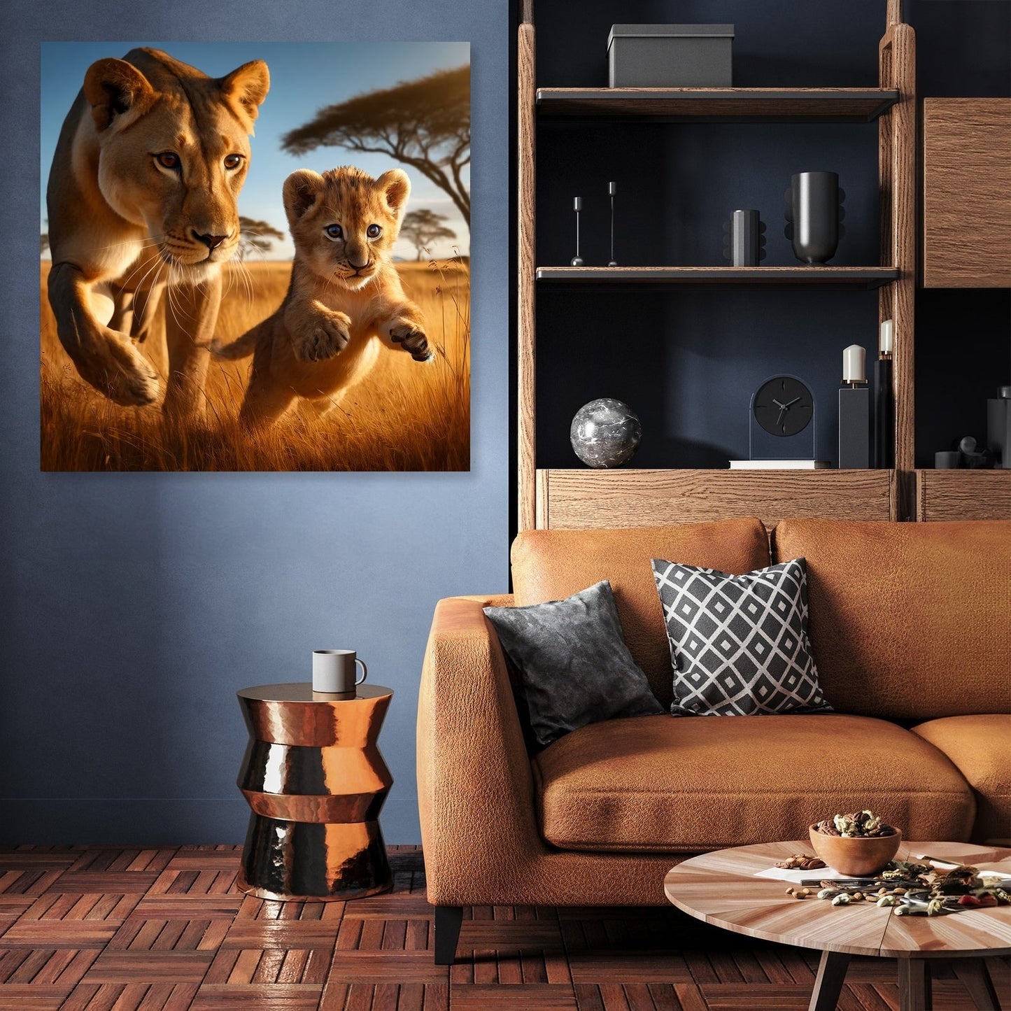 Playful Lions Canvas