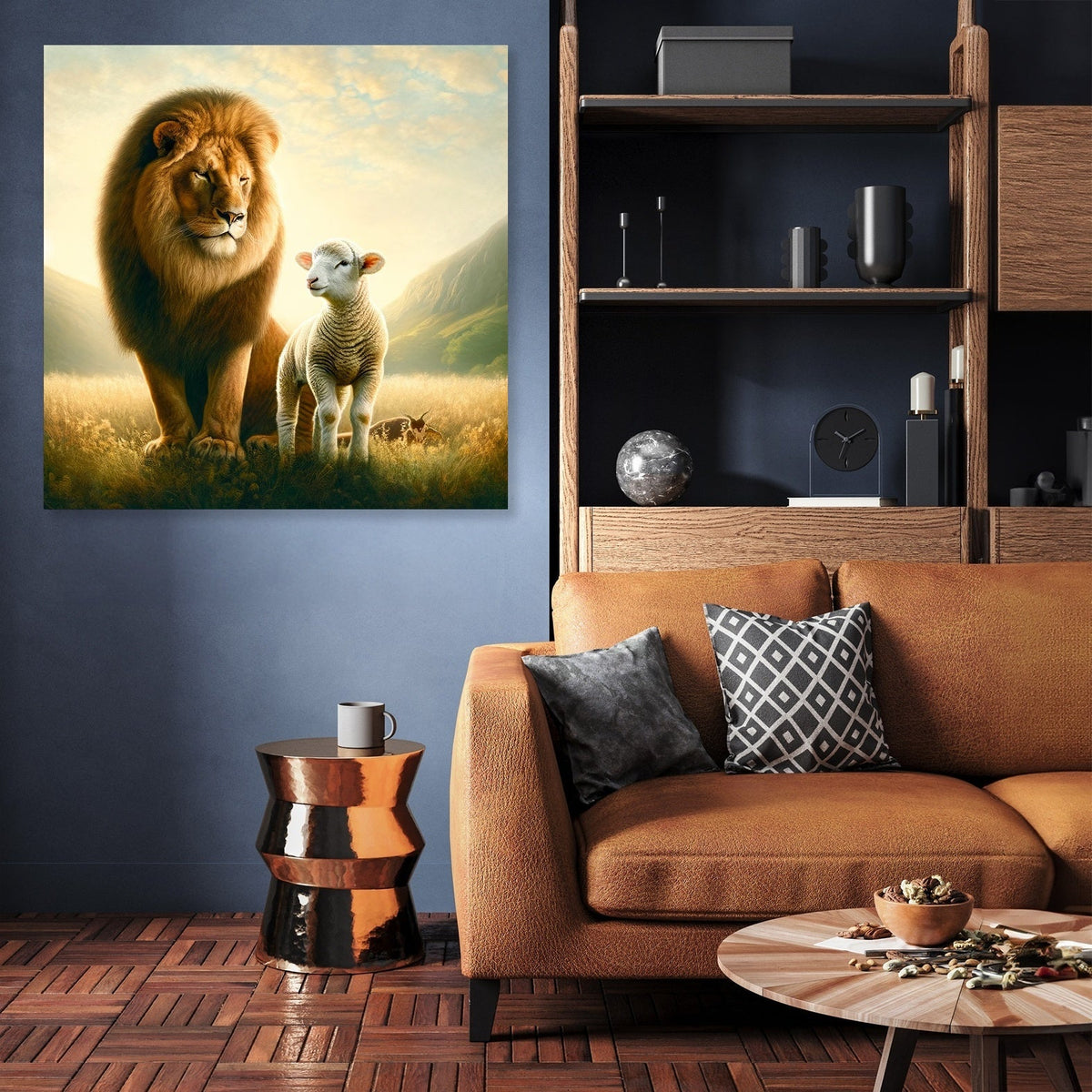 Sheep and Lion Harmony Canvas