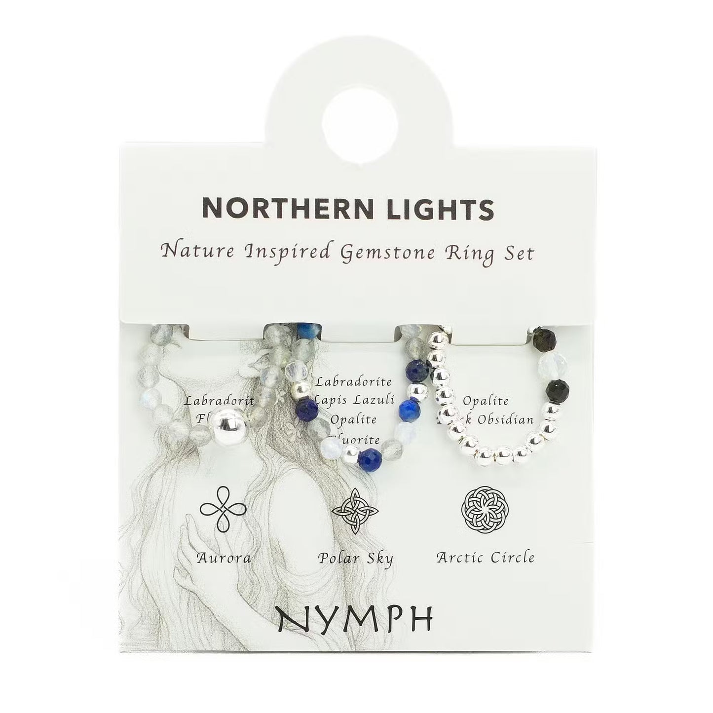 Nymph Nature Inspired Gemstone Ring Sets