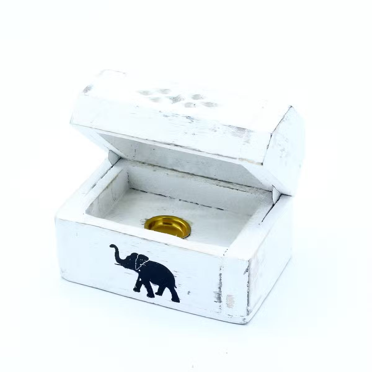White Washed Incense Holders