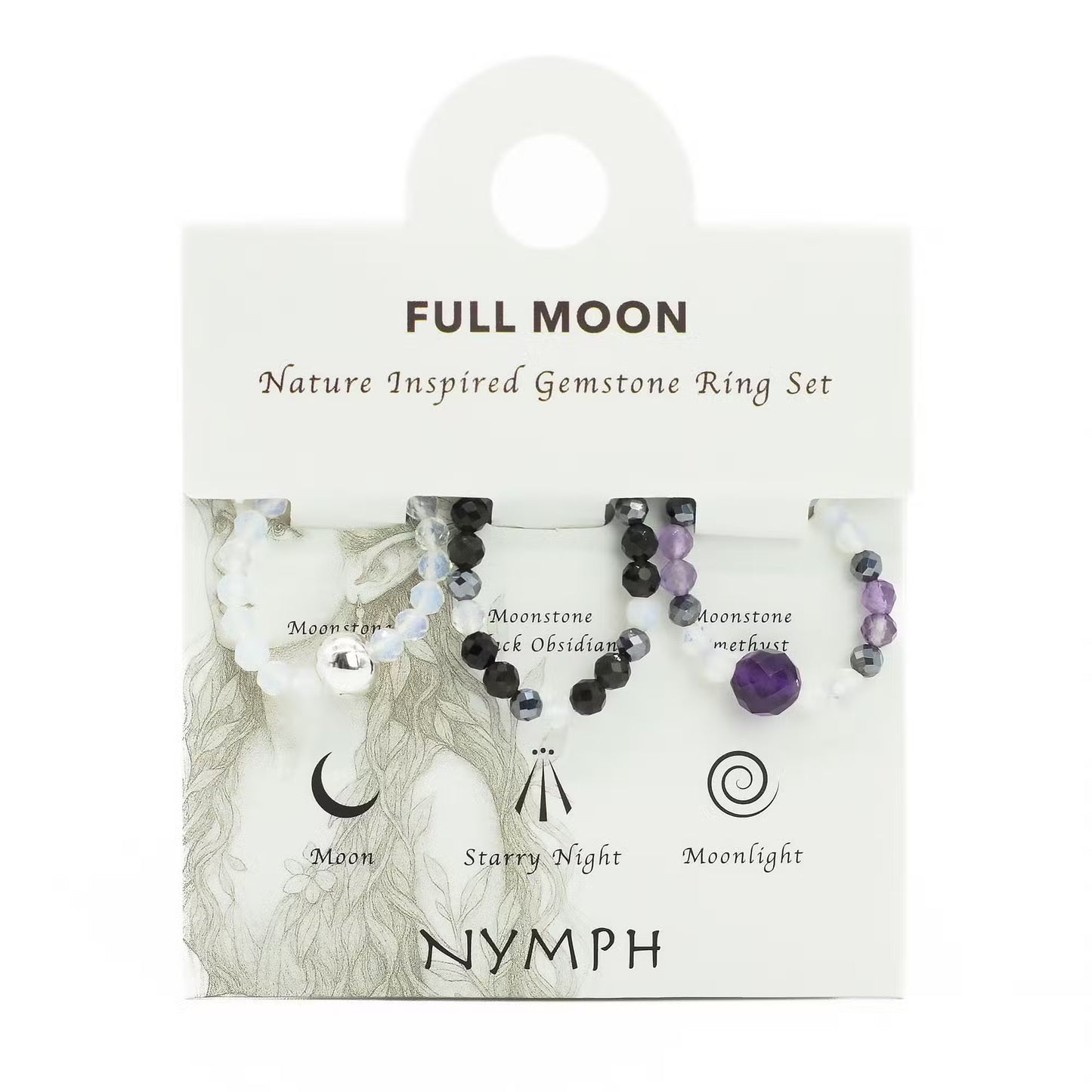 Nymph Nature Inspired Gemstone Ring Sets