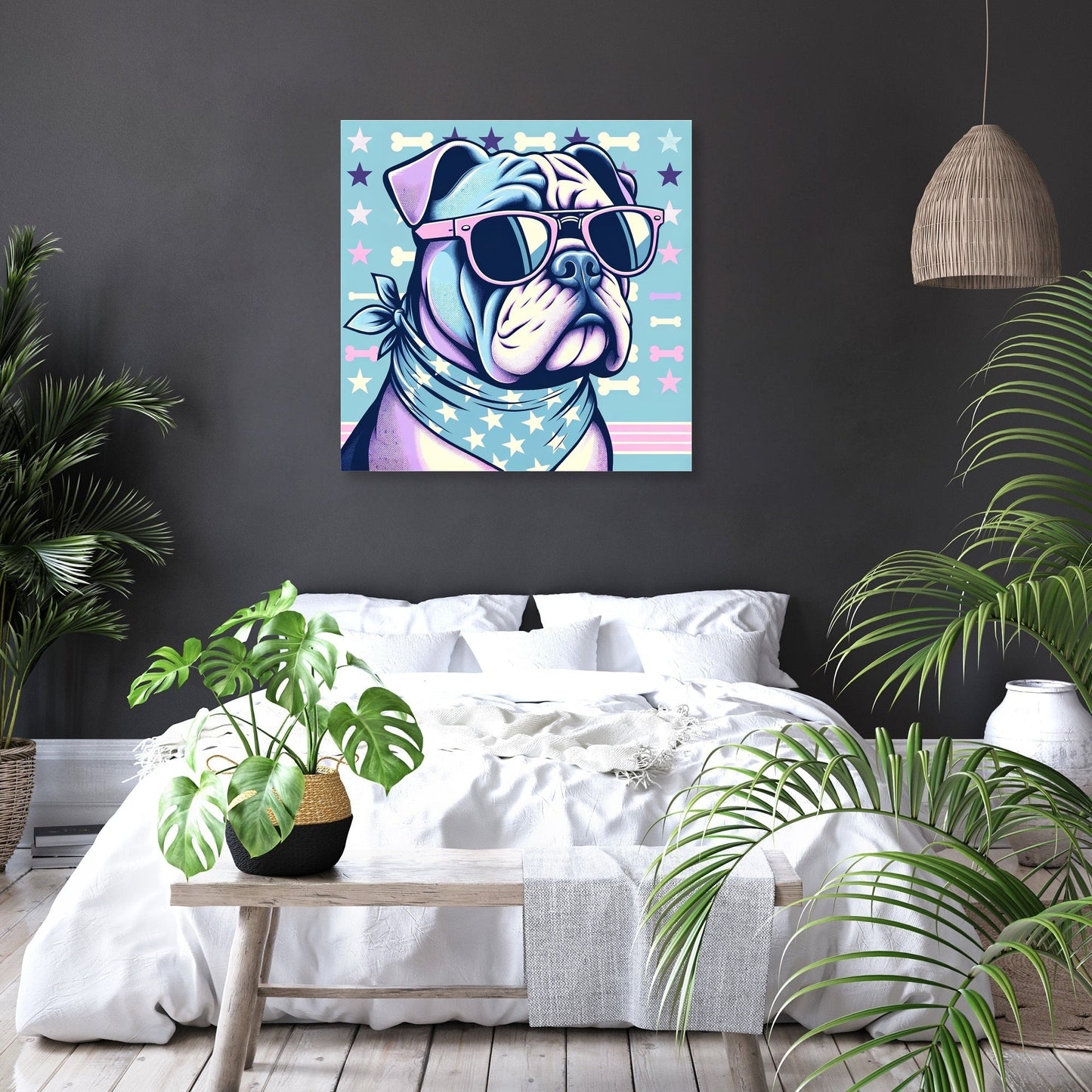 Cool Bulldog Canvas