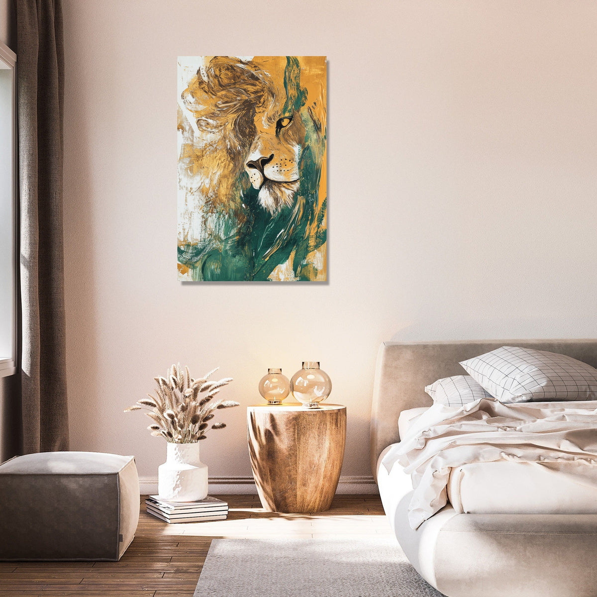 Majestic Lion Abstract Canvas