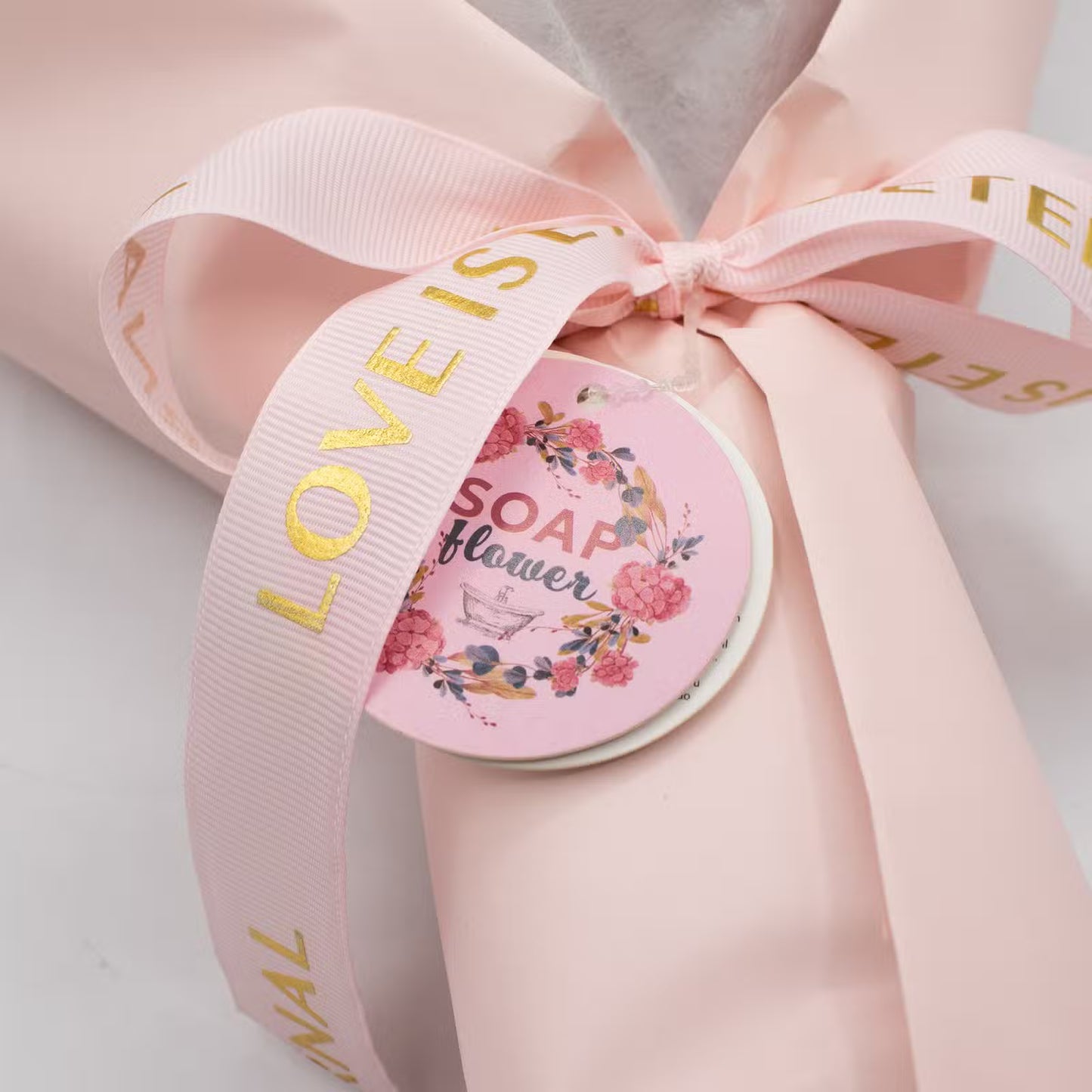 Large Pink Roses Bouquet - Love is Eternal - Gift Card