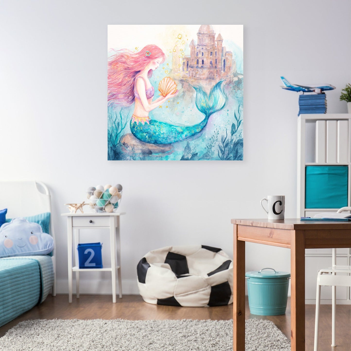Mermaid's Mystical Discovery Canvas