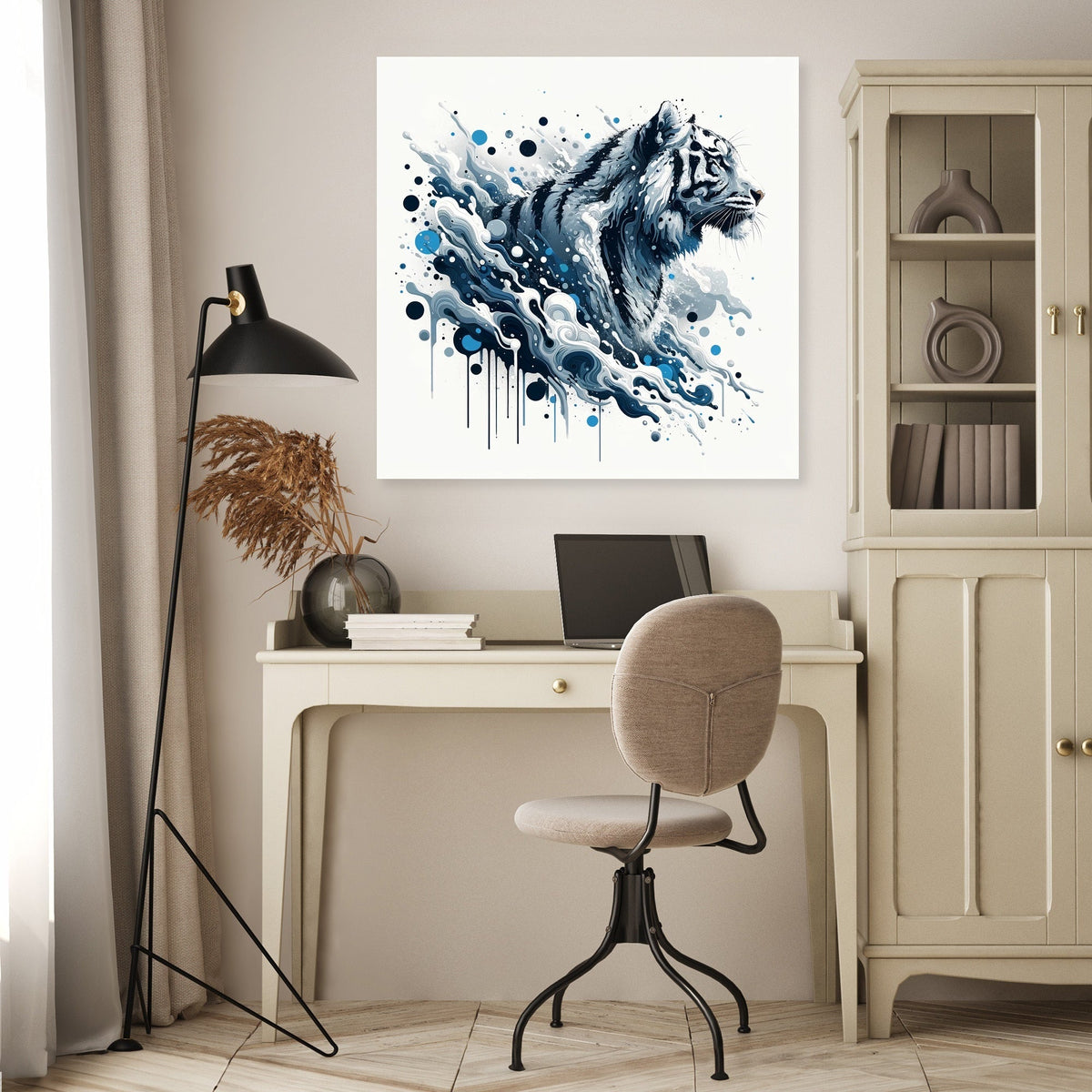 Winter Tiger Abstract Canvas