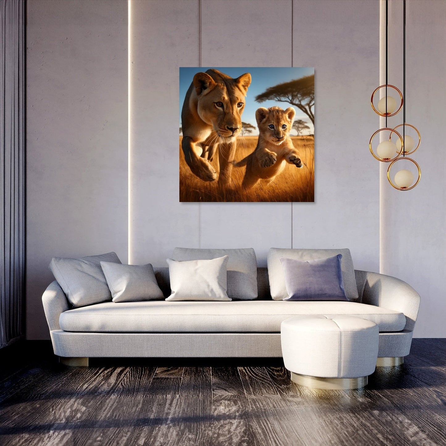 Playful Lions Canvas