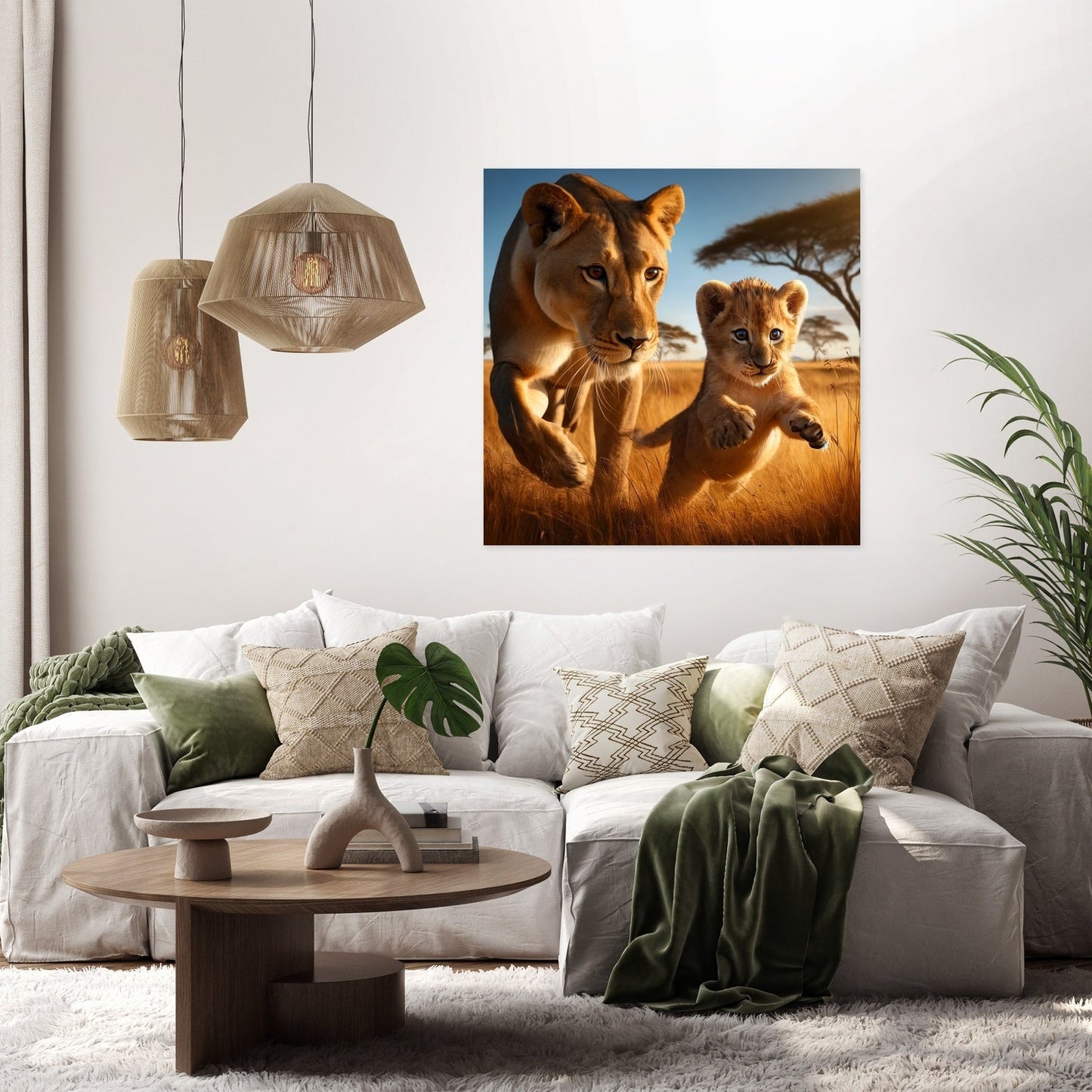 Playful Lions Canvas