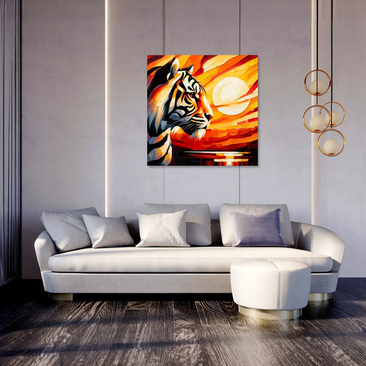 Sunset Tiger Blaze Canvas