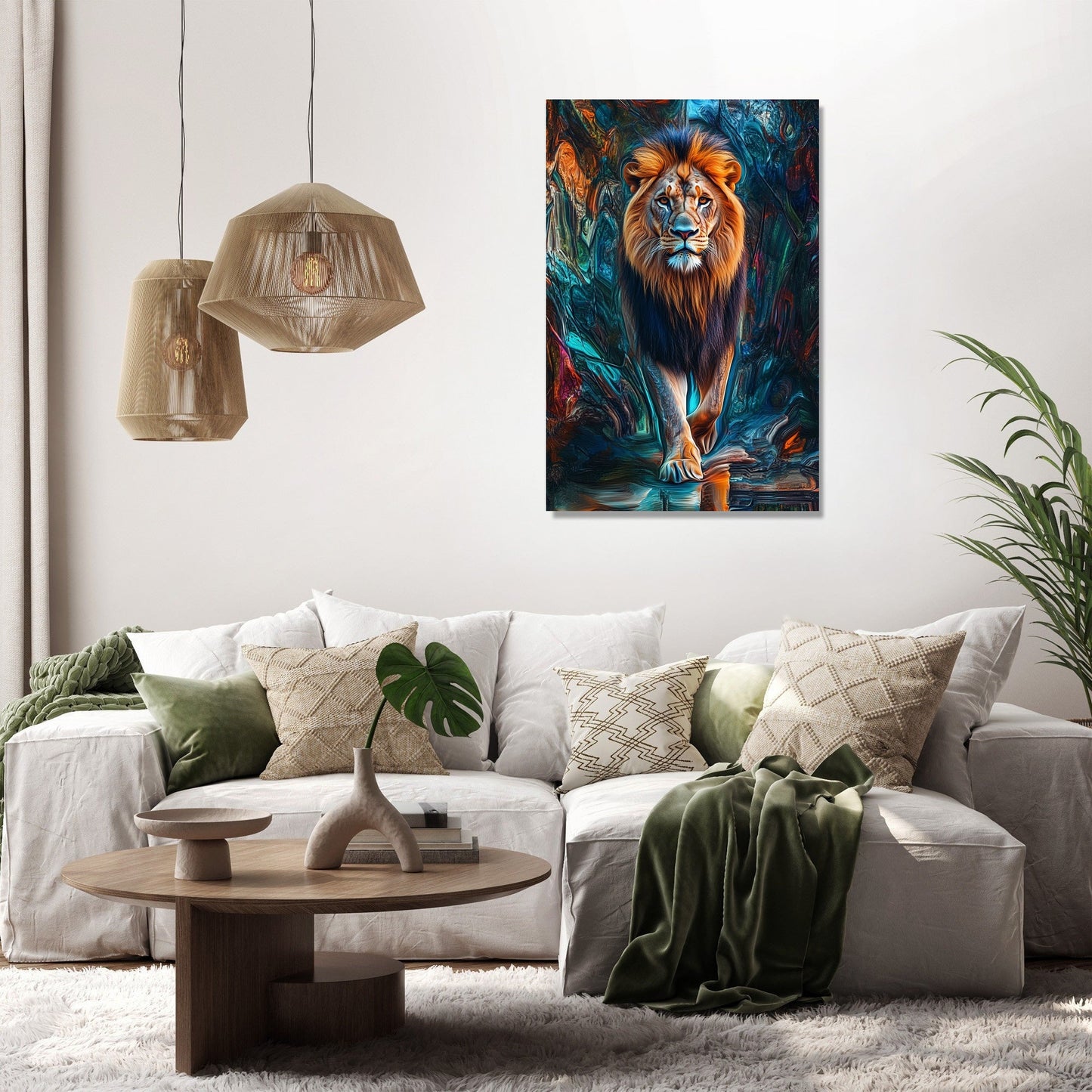 Regal Reflection Lion Canvas