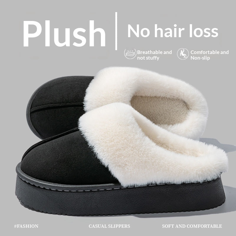 Indoor Warm Anti-slip Thick Sole Deodorant Couple Cotton Slippers