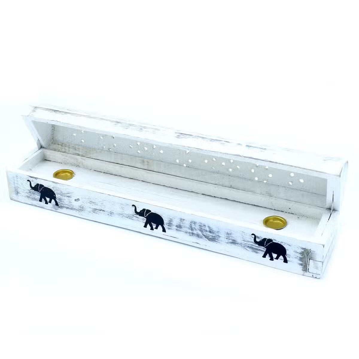 White Washed Incense Holders