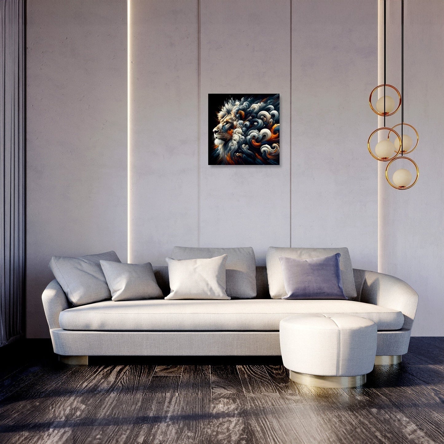 Lion's Abstract Grandeur Canvas
