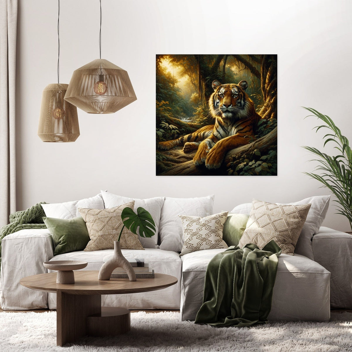 Jungle Repose Tiger Canvas