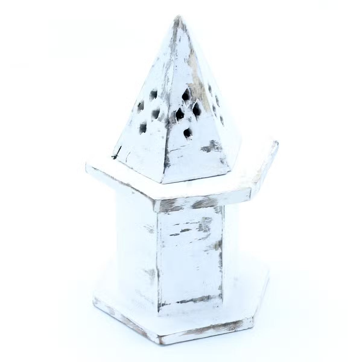 White Washed Incense Holders