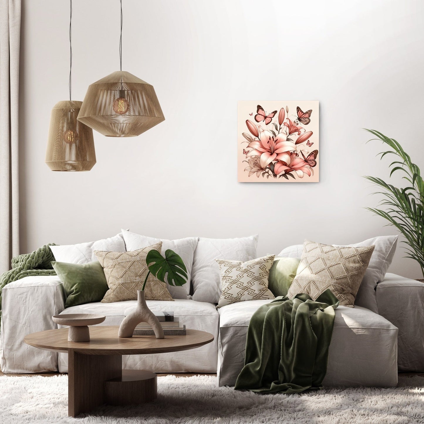 Blush Lily Whispers Canvas