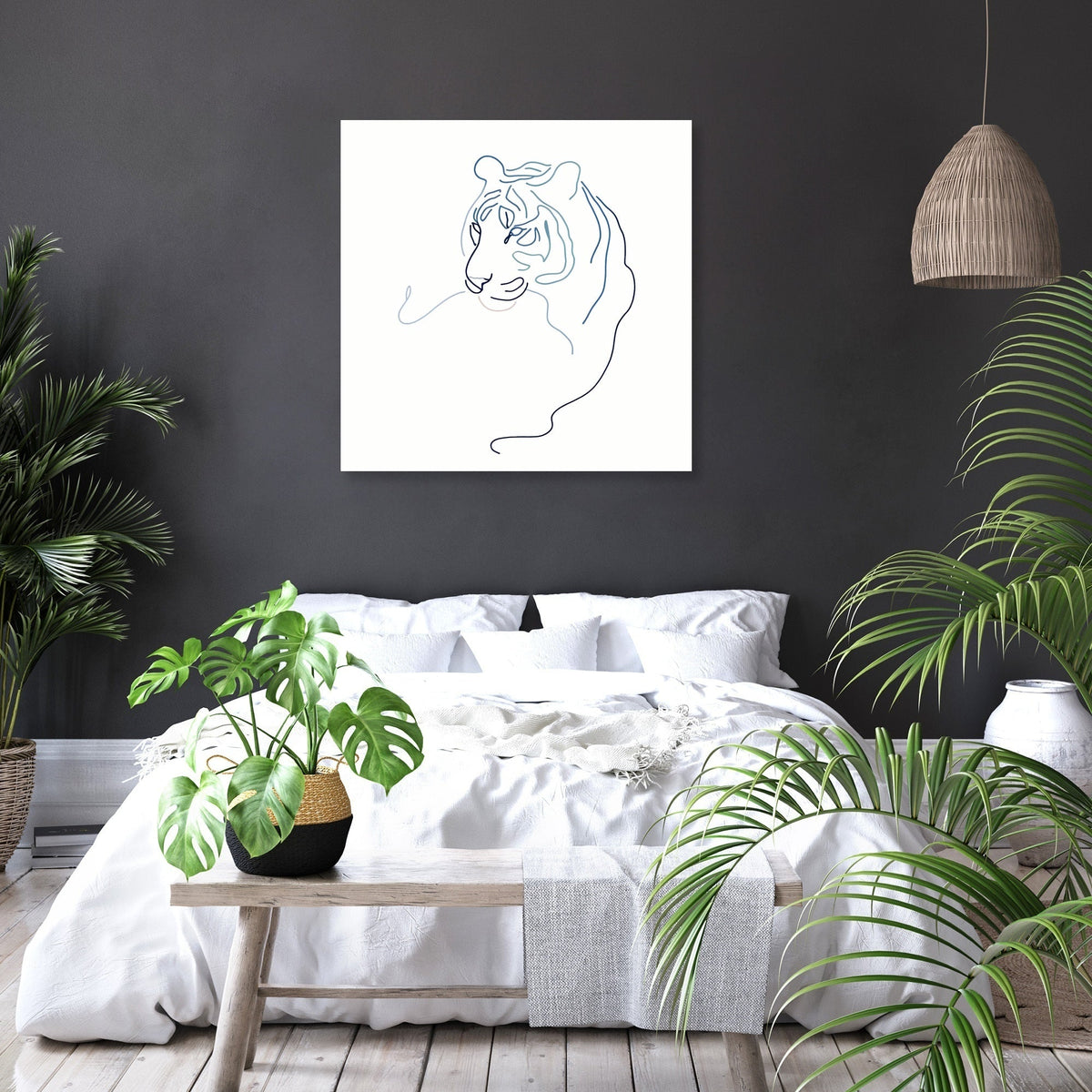 Ethereal Tiger Line Canvas