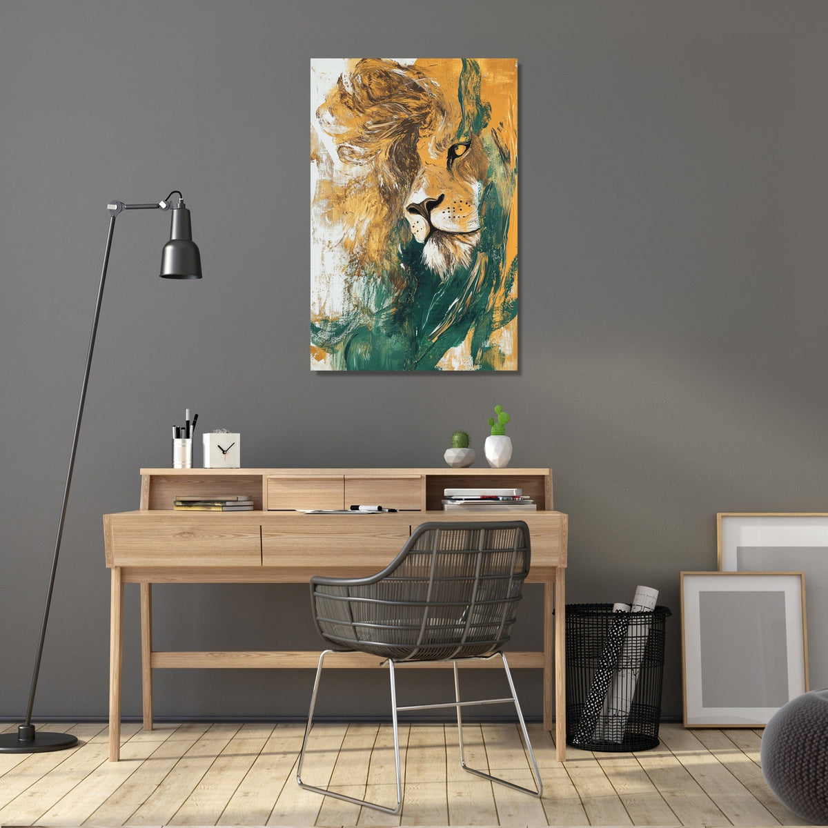 Majestic Lion Abstract Canvas