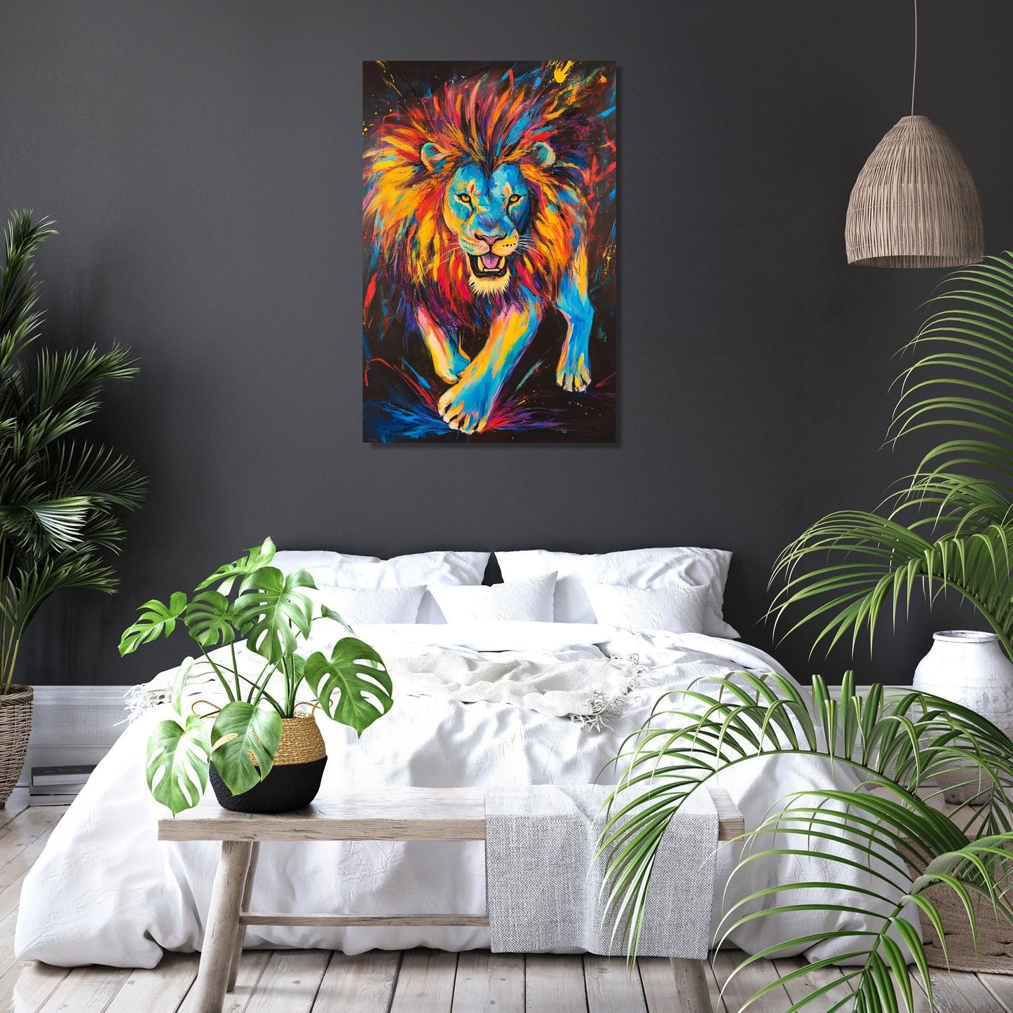 Lion's Vivid Roar Canvas