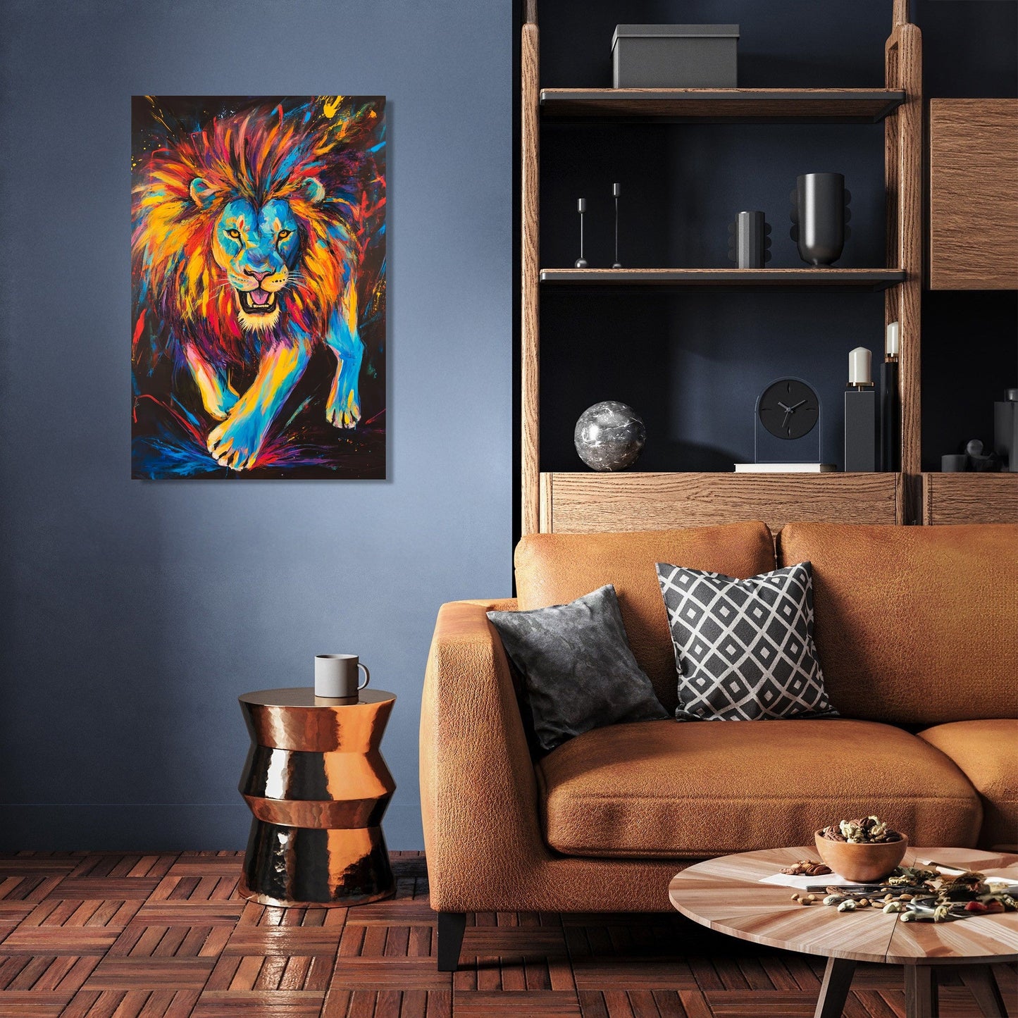 Lion's Vivid Roar Canvas