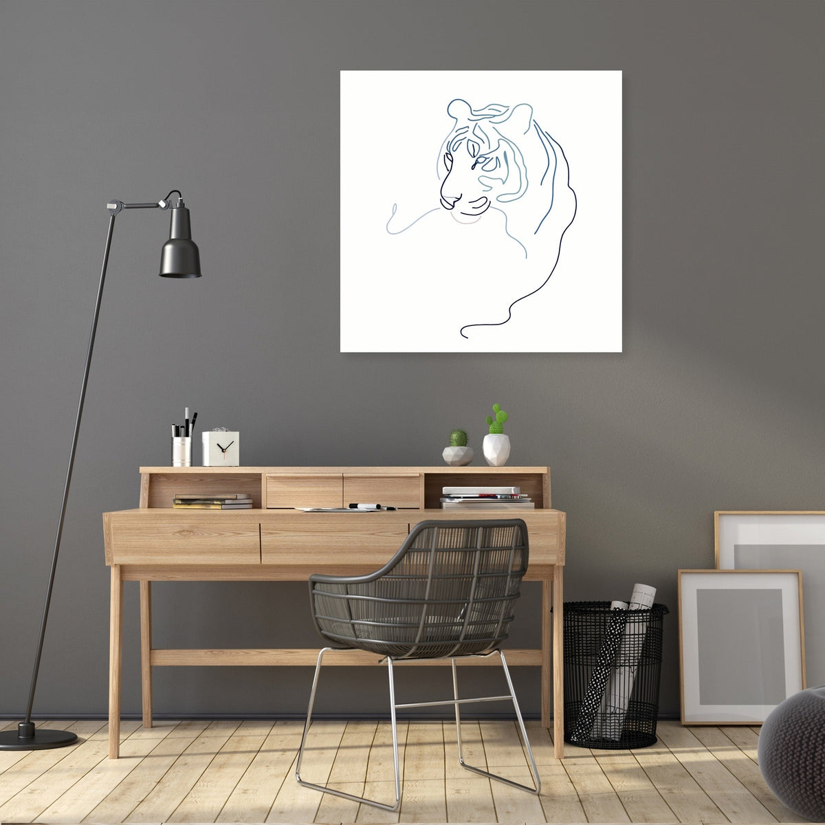 Ethereal Tiger Line Canvas