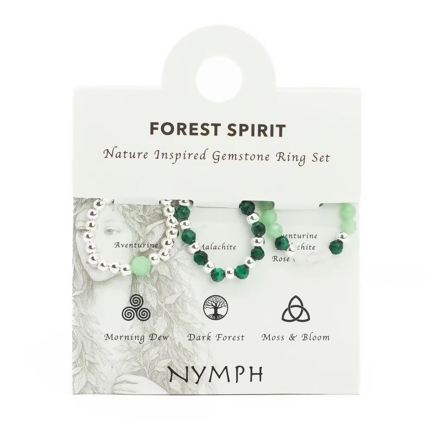 Nymph Nature Inspired Gemstone Ring Sets