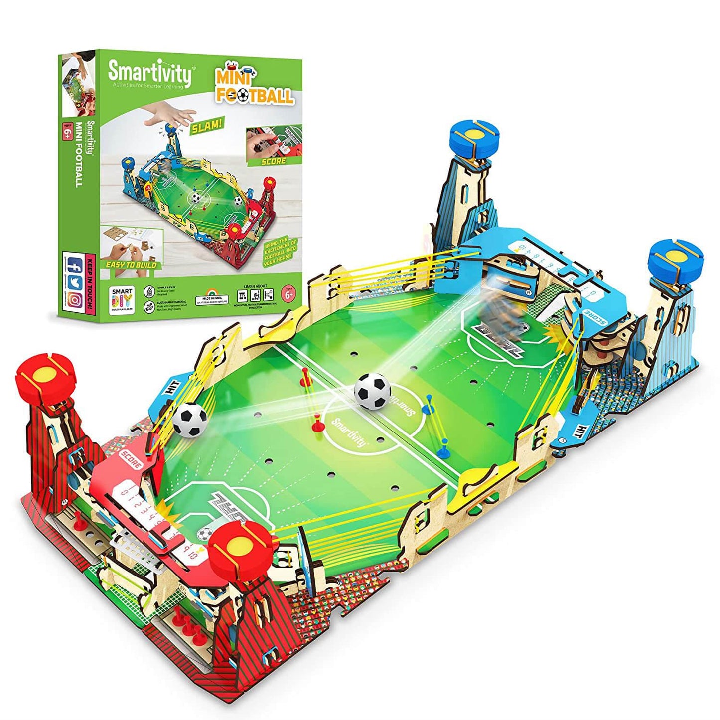 Smartivity Mini Football | Build-It-Yourself Multiplayer STEAM Board Game