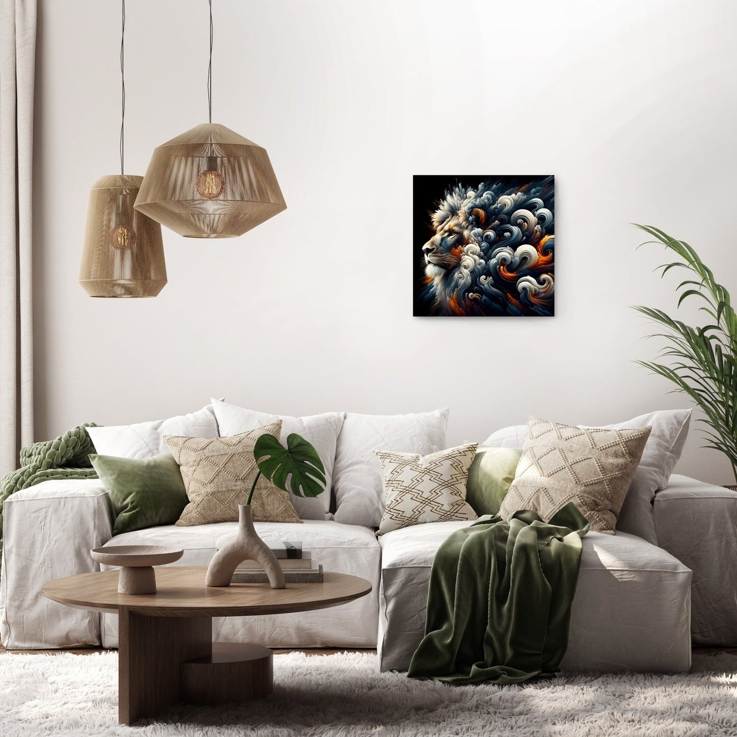 Lion's Abstract Grandeur Canvas