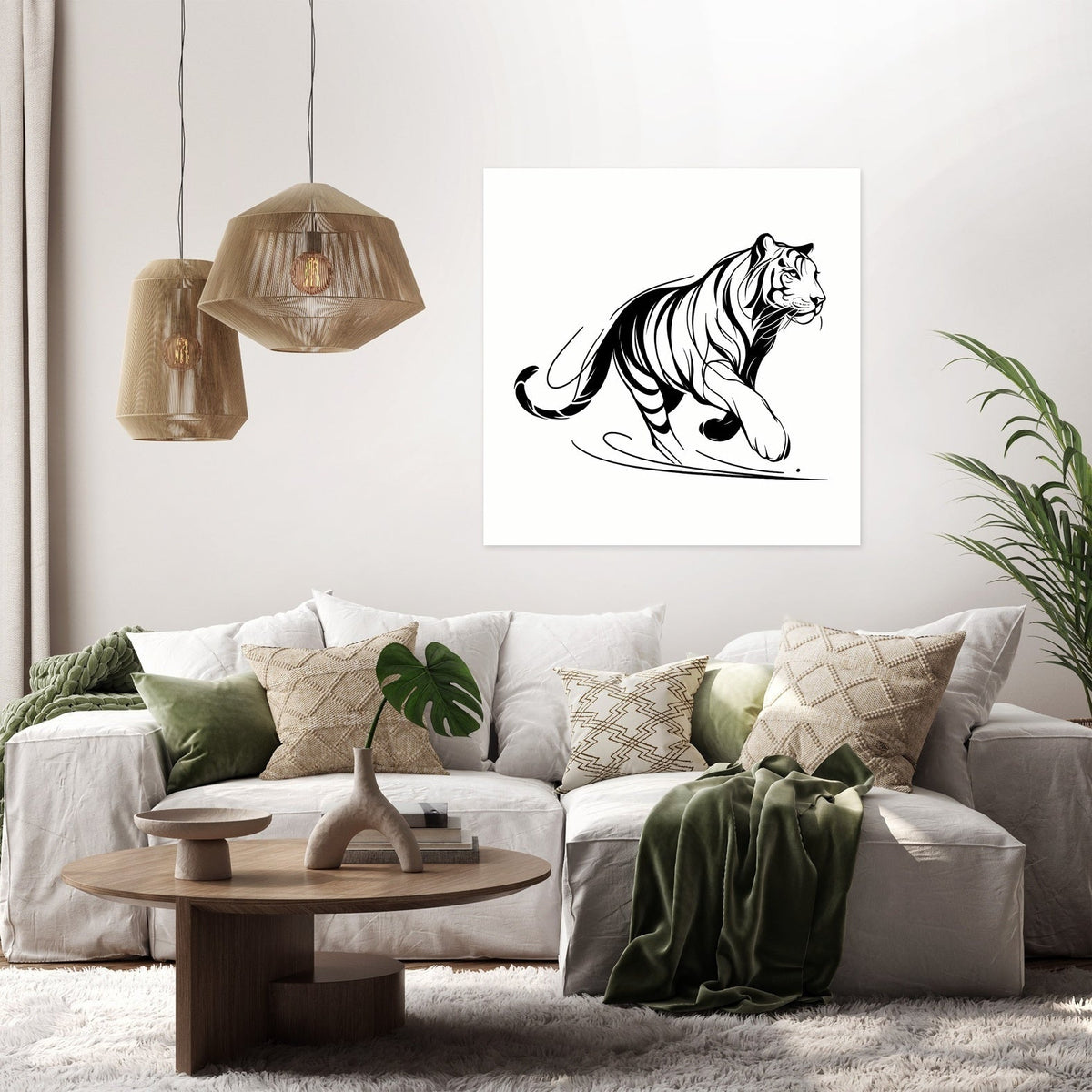 Elegant Motion Tiger Canvas