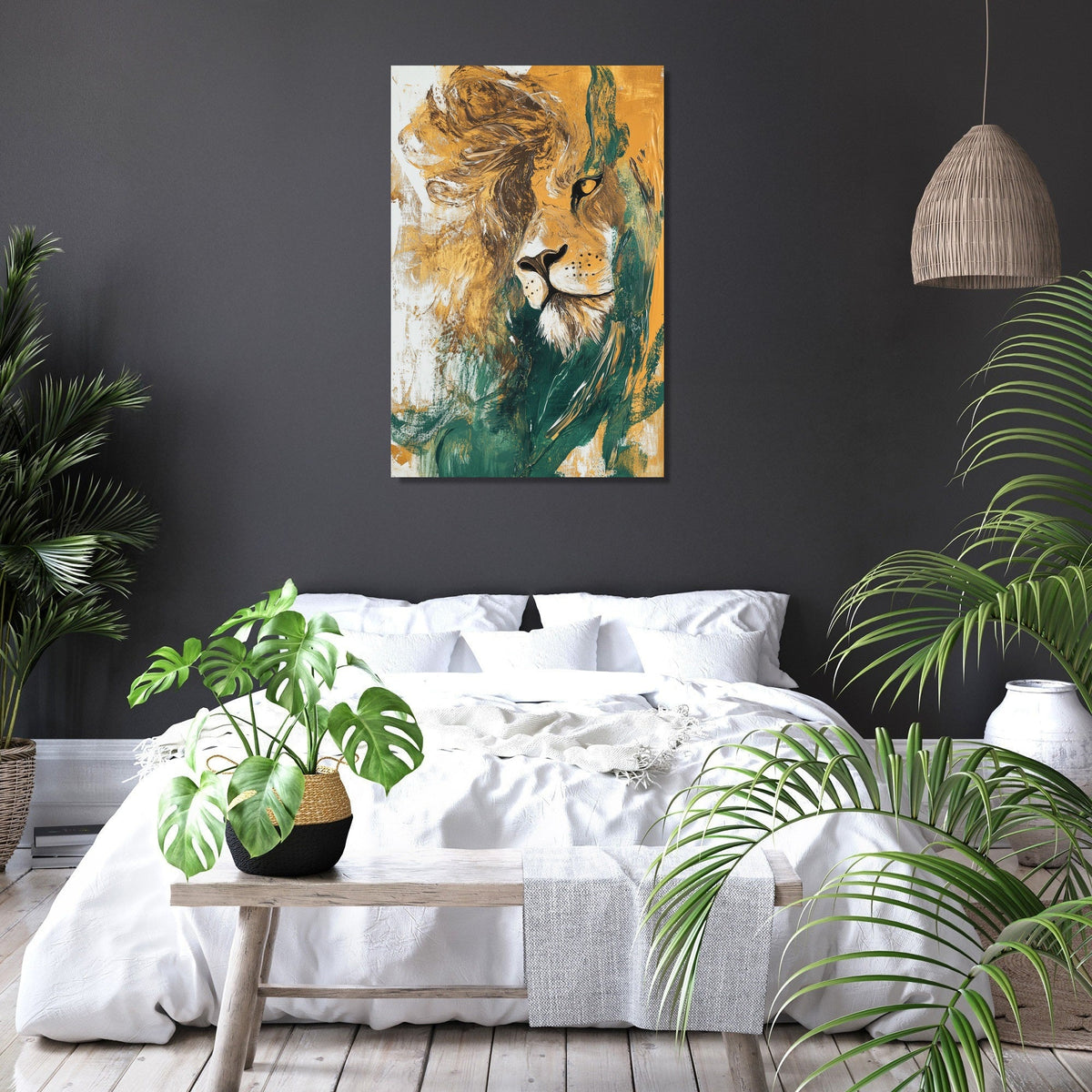 Majestic Lion Abstract Canvas