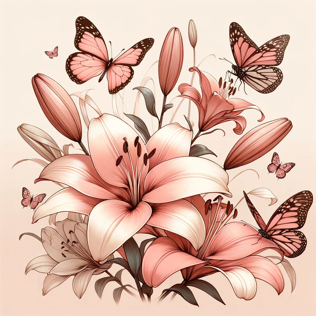 Blush Lily Whispers Canvas