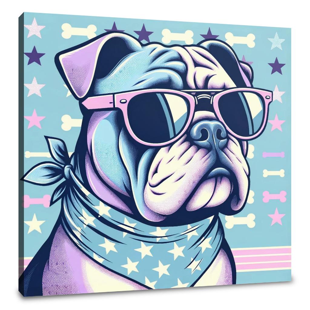 Cool Bulldog Canvas